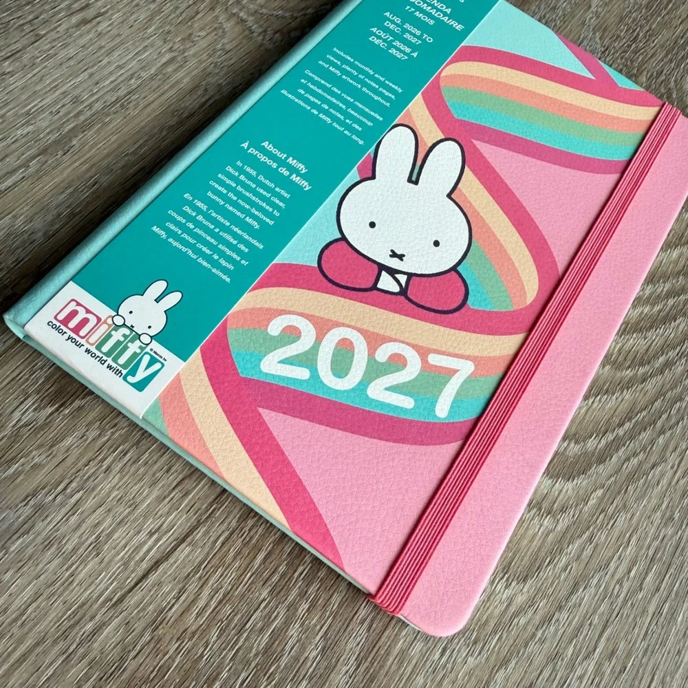 Orange Circle Studio Miffy 2027 Weekly Planner 17 Month Aug 2026-Dec 2027 Pink